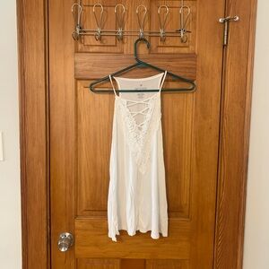 American Eagle Outfitters White Lace Tank Top